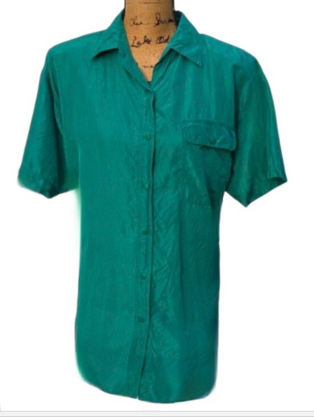 Vintage 80s 100% Silk Lightweight Button-Up Shirt